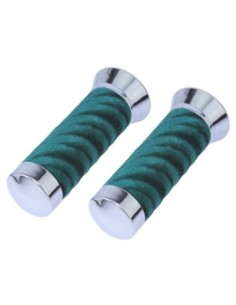 Custom Swirl Velour Grips 7/8 long 130mm Green.